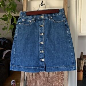 Gap Medium Wash Denim Mini Skirt